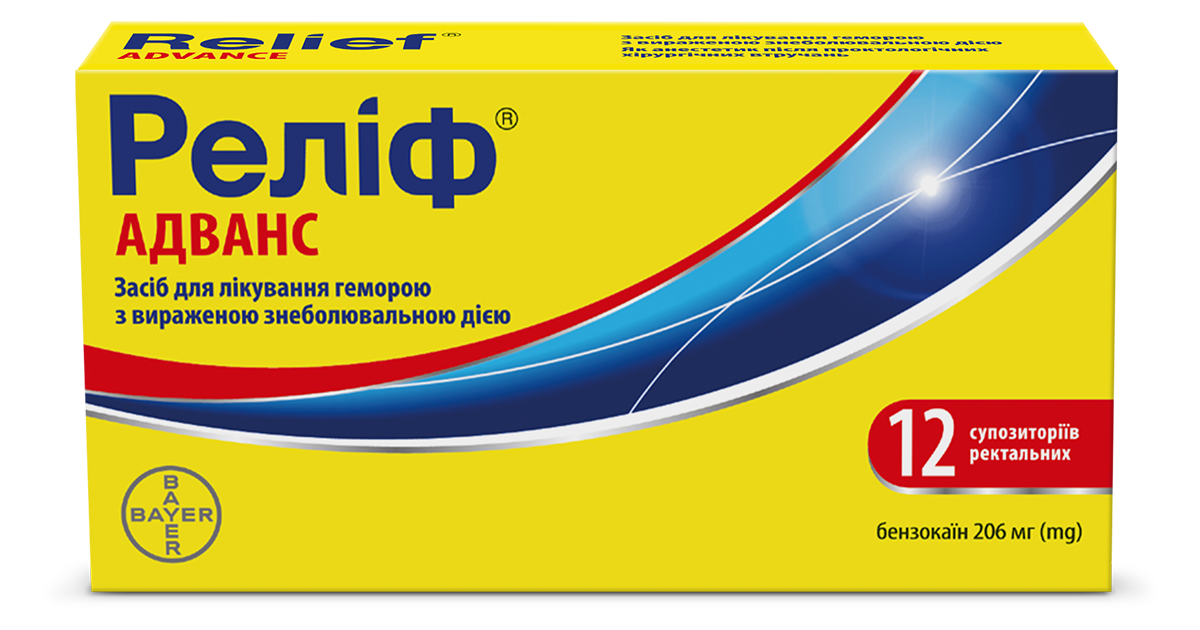 Реліф ® - засоби від геморою | Мазі та Свічки Реліф